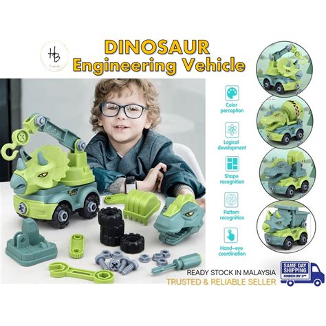 New Diy Dinosaurs Transport Engineering Car Carrier Truck Toy Indominus