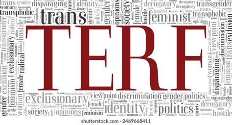 Terf Word Cloud Conceptual Design Isolated Stock Vector Royalty Free