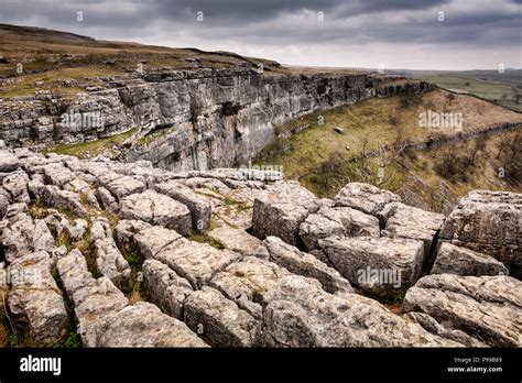 Limestone Karst At Malham Cove Yorkshire Dales North Yorkshire