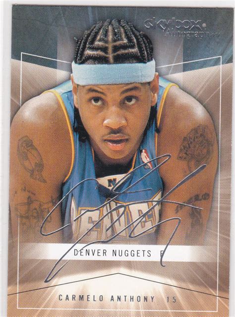 Carmelo Anthony Skybox Autograph Ics Sigs Basketball Card Denver