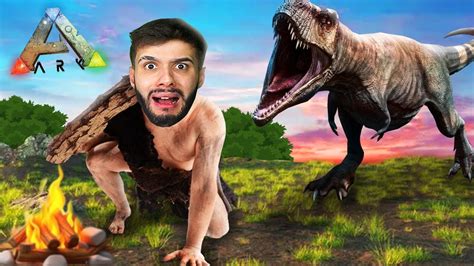 Joguei Ark Pela Primeira Vez E Fui Perseguido Por Dinossauros Youtube