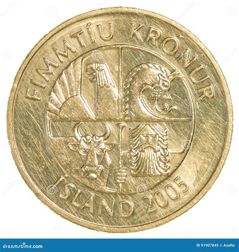 50 icelandic krona coin stock image. Image of banking - 91907845