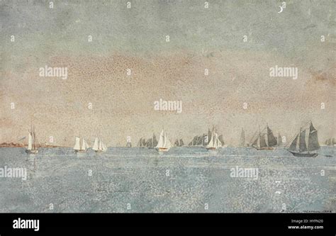 Winslow Homer Gloucester Harbor Fishing Fleet Stock Photo Alamy