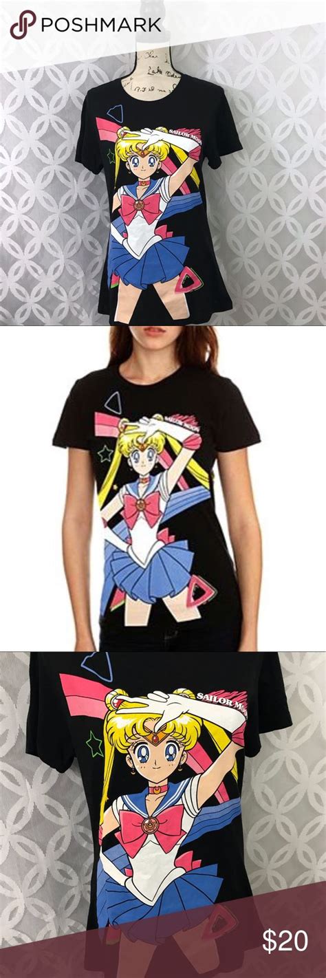 Hot Topic Sailor Moon Black Tee Black Tee Clothes Design Tees