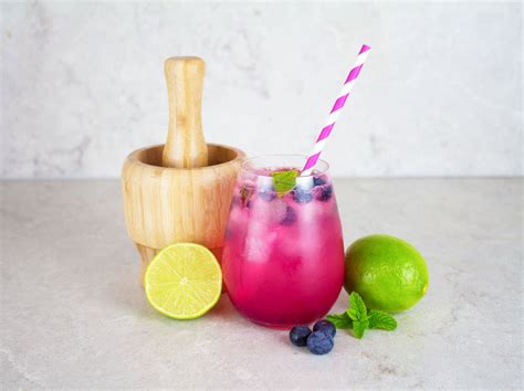 Blueberry Mocktail With Lime And Mint The Mindful Mocktail