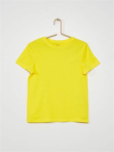 T Shirt Uni En Jersey Jaune Kiabi 2 00