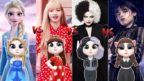 My Talking Angela 2 Cosplay Frozen Elsa Vs Lisa Blackpink Vs Emma