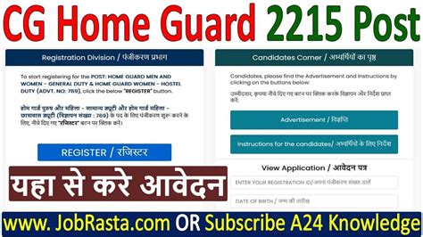 CG Home Guard Recruitment 2024 Notification For 2215 Post Apply Firenoc