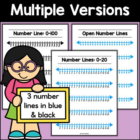 Number Line 1-20 Math Worksheet Printable and Counting to 100 for Kids ...