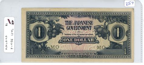 Malaya Japanese Invasion Money 1942 1 Issued During The Occupation