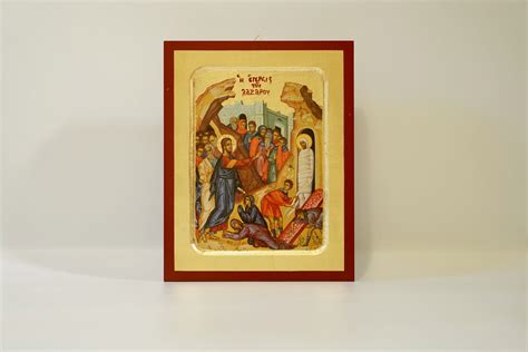 Raising of Lazarus icon Greek Orthodox Icon of Lazarus, Byzantine art ...