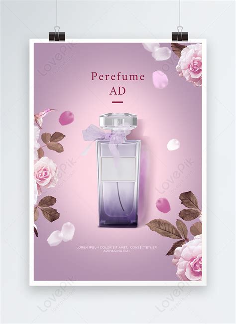 Romantic Purple Gradient Premium Texture Perfume Poster Graphic Design