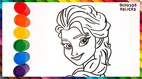 Dibujar Y Colorea Elsa Frozen 👸🏼 ️ Dibujos Para Niños Learn Colors