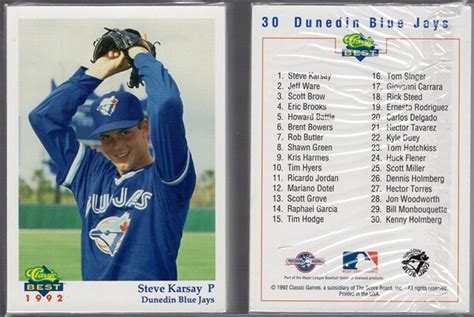 Lot Detail Classic Best Minor League Bb Dunedin Blue Jays Set