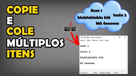 Copie E Cole M Ltiplos Itens No Windows Youtube