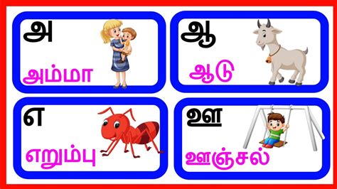 உயர எழததகள uyir eluthukkal chu chu tv learn tamil alphabets