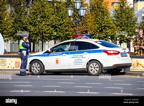 Russian police car hi-res stock photography and images - Alamy