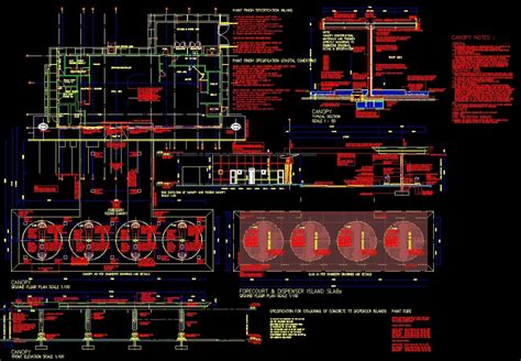 Fuel Station Canopy Dwg Detail For Autocad Designs Cad Hot Sex Picture