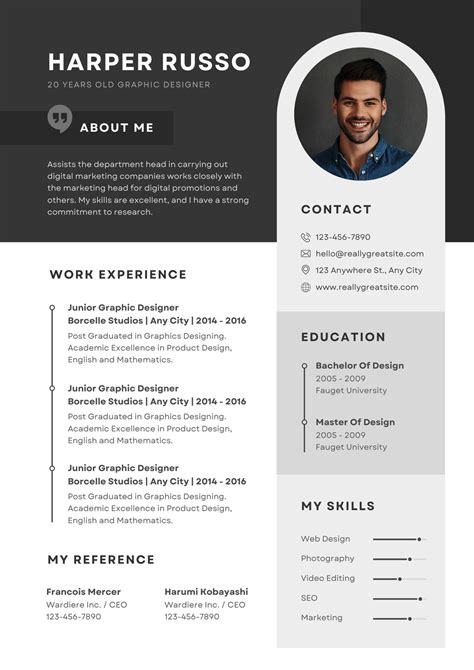 Kaikki yhteensä 35+ imagen resume template canva - abzlocal fi