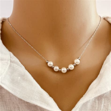 Stainless Steel Pearl Necklace