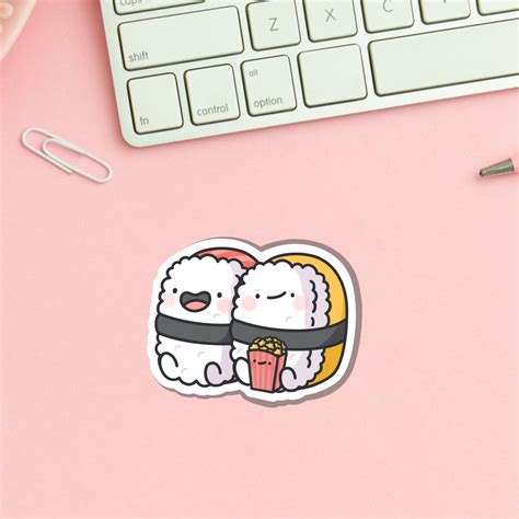 Cute Sushi Vinyl Sticker Kawaii Sushi Stickers Cute Vinyl Etsy Uk