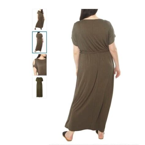 Dorothy Perkins Cold Shoulder Jersey Maxi Dress Khaki W W