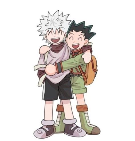 Smol Gon and Killua Hug | Anime best friends, Killua, Cute art