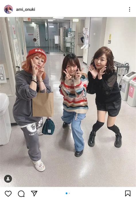 大貫亜美のインスタグラム（amionuki）より 左から大貫、aiko、「ハイヒール」モモコ ― スポニチ Sponichi Annex 芸能