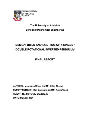 Fillable Online Data Mecheng Adelaide Edu Final Report Final