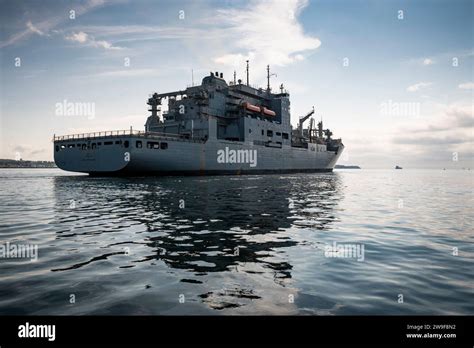 United States Naval Ship Usns William Mclean Underway In Halifax