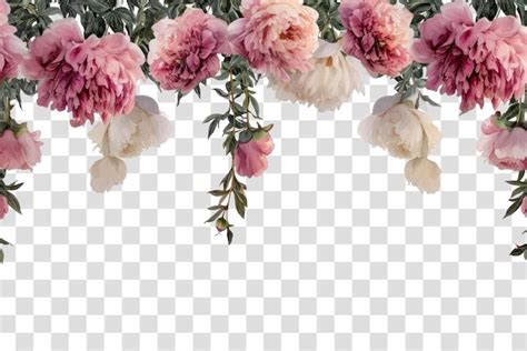 Elegant Floral Border Design Premium Ai Generated Psd