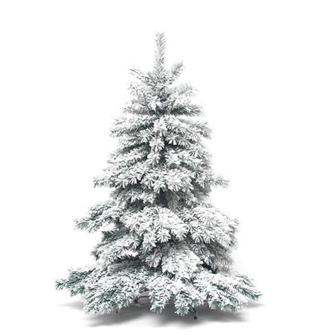 Albero Di Natale Chamonix Innevato In PP Effetto Aghi Di Pino PVC