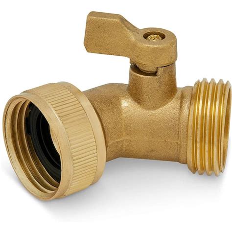 Buy 45 Degree Solid Brass Garden Hose Elbow Connector With On Off