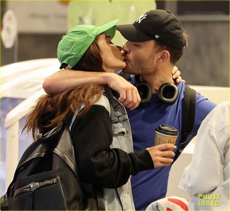 Ed Westwick Girlfriend Amy Jackson Share A Kiss Before Flying Out Of