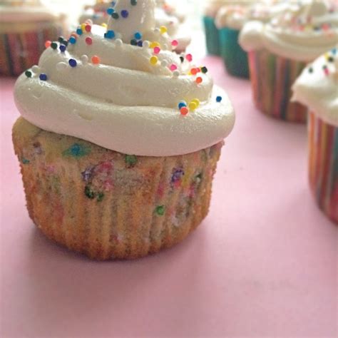 Homemade Funfetti Cupcakes With Vanilla Buttercream Frosting Recipe