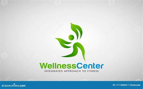 Wellness Center Logo Vector Design Illustration Stock Vector