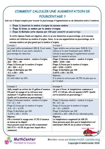 Comment Calculer Une Augmentation De Pourcentage Pages D