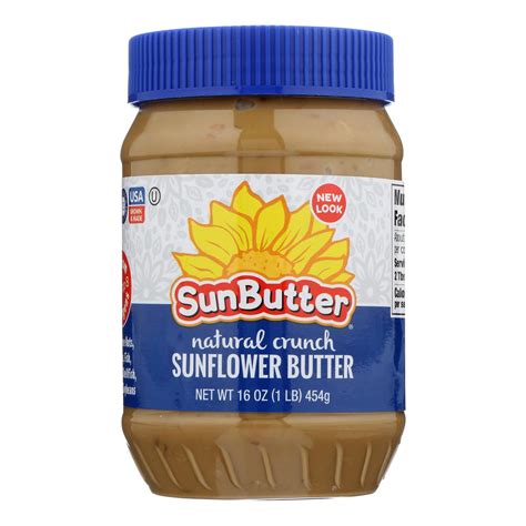 Sunbutter Sunflower Butter Natural Crunch Case Of 6 16 Oz