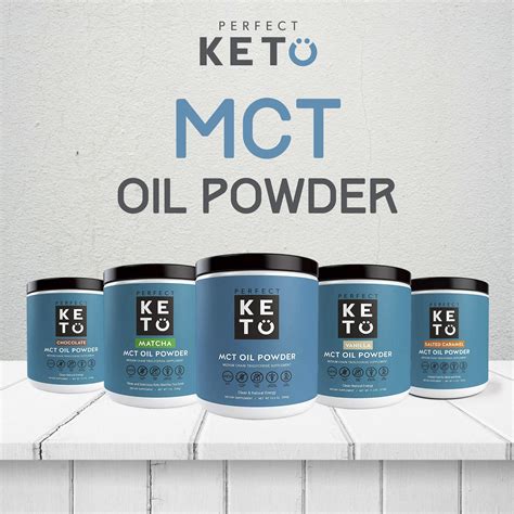 Perfect Keto Mct Oil Powder Vanilla Ketosis Supplement Medium Chain