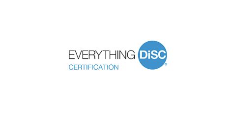 Everything Disc® Certification Online Zitzloff Training Resources