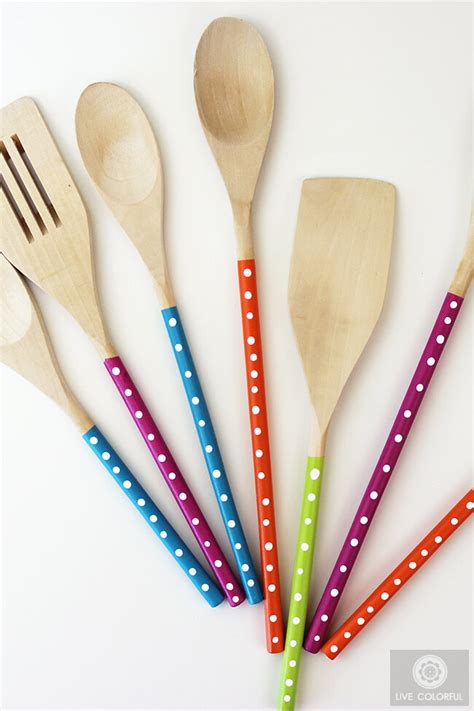 Diy Hand Painted Wooden Spoons — Live Colorful