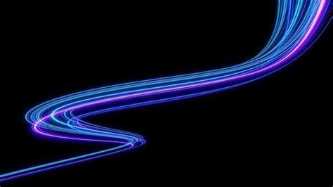 Premium Photo 3d Neon Light Effect Glowing Trails Colorful Light