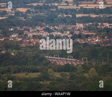 Uk Cheshire Congleton Railway Viaduct Over River Dane Stock Photo