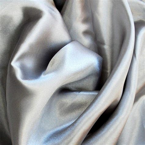 Silver Silky Satin Dress Fabric Plain Satin Material Etsy