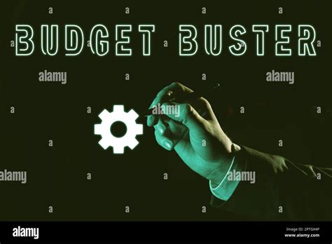 Conceptual Caption Budget Buster Word Written On Carefree Spending