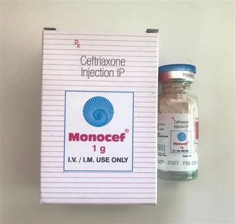 Ceftriaxone Gm Lyophilized Powder Monocef Gm Injection Rs Vial