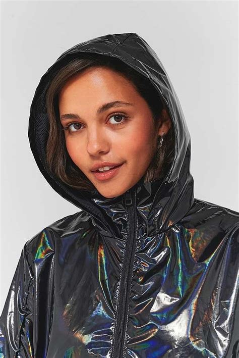 Urban Outfitters Rain Mac Black Raincoat Rainwear Girl Calvin Klein