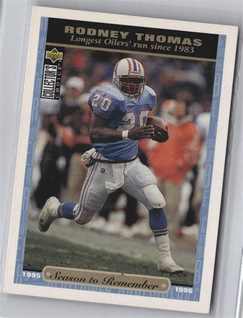 1996 Collector S Choice Football Card 58 Rodney Thomas EBay