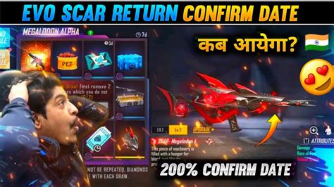 Evo Scar Return Date Megalodon Scar Free Fire Return Scar Evo Gun