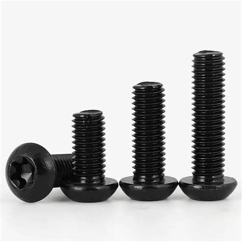 M3 M4 M5 M6 M8 M10 Black 109 Steel Torx Button Head Torx Screws Bolts